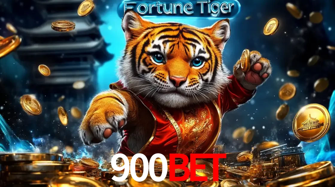 Imagem promocional do jogo de slot Fortune Tiger, com um tigre majestoso em traje tradicional cercado por uma fortuna em moedas de ouro, disponível agora no cassino 900BET.